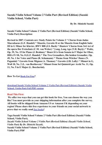 Suzuki violin school volume 2 pdf download free